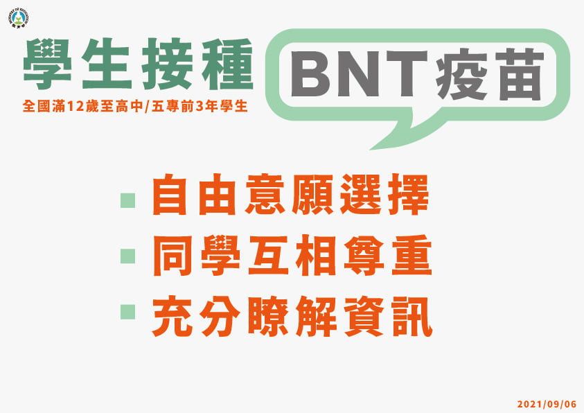 1.【學生接種BNT疫苗】